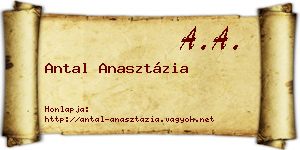 Antal Anasztázia névjegykártya