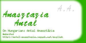 anasztazia antal business card